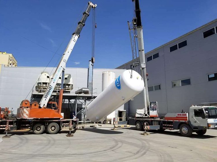 A 20m ³ liquid co2 tank has arrived in Mongolia